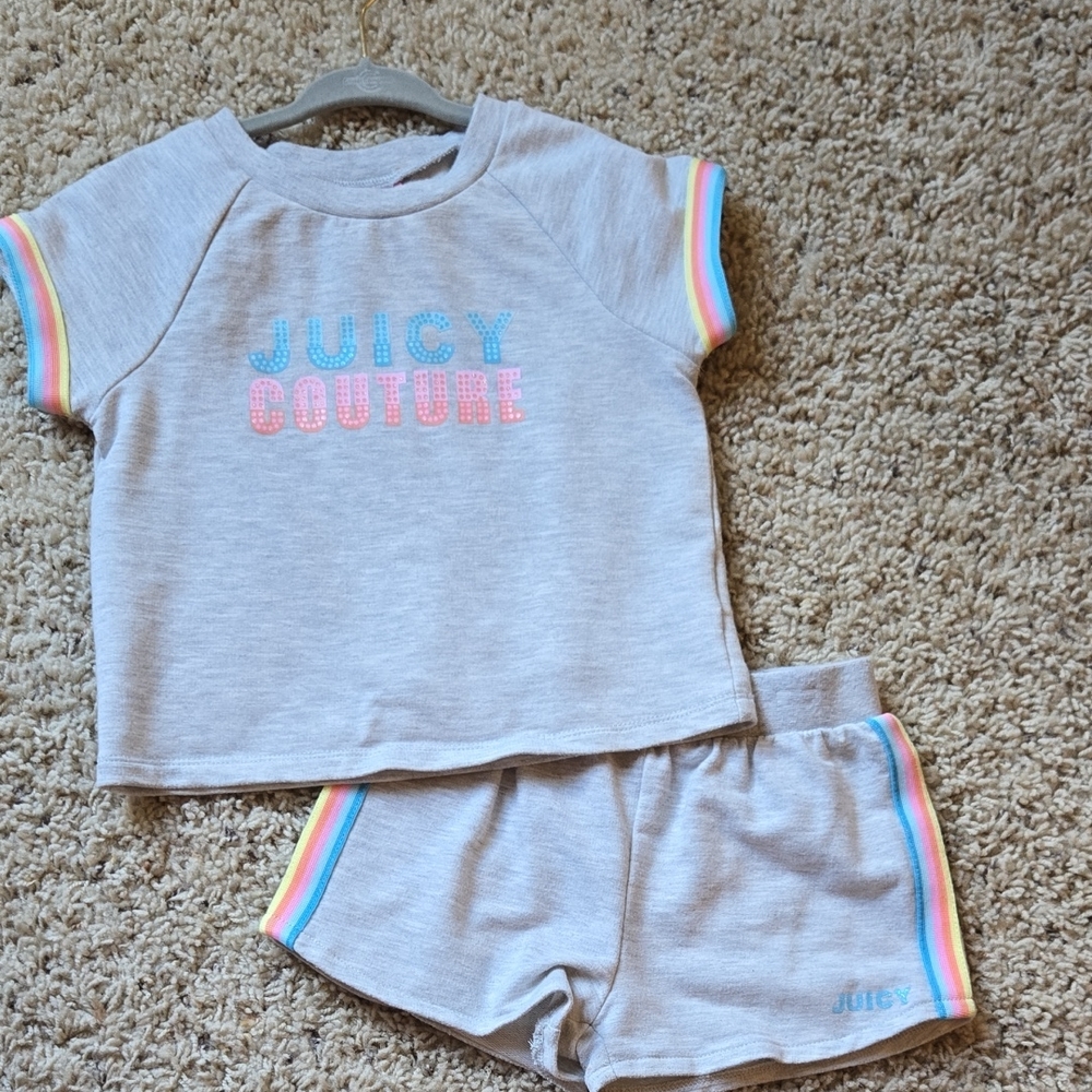 Juicy Couture Gray Set with Rainbow Accents